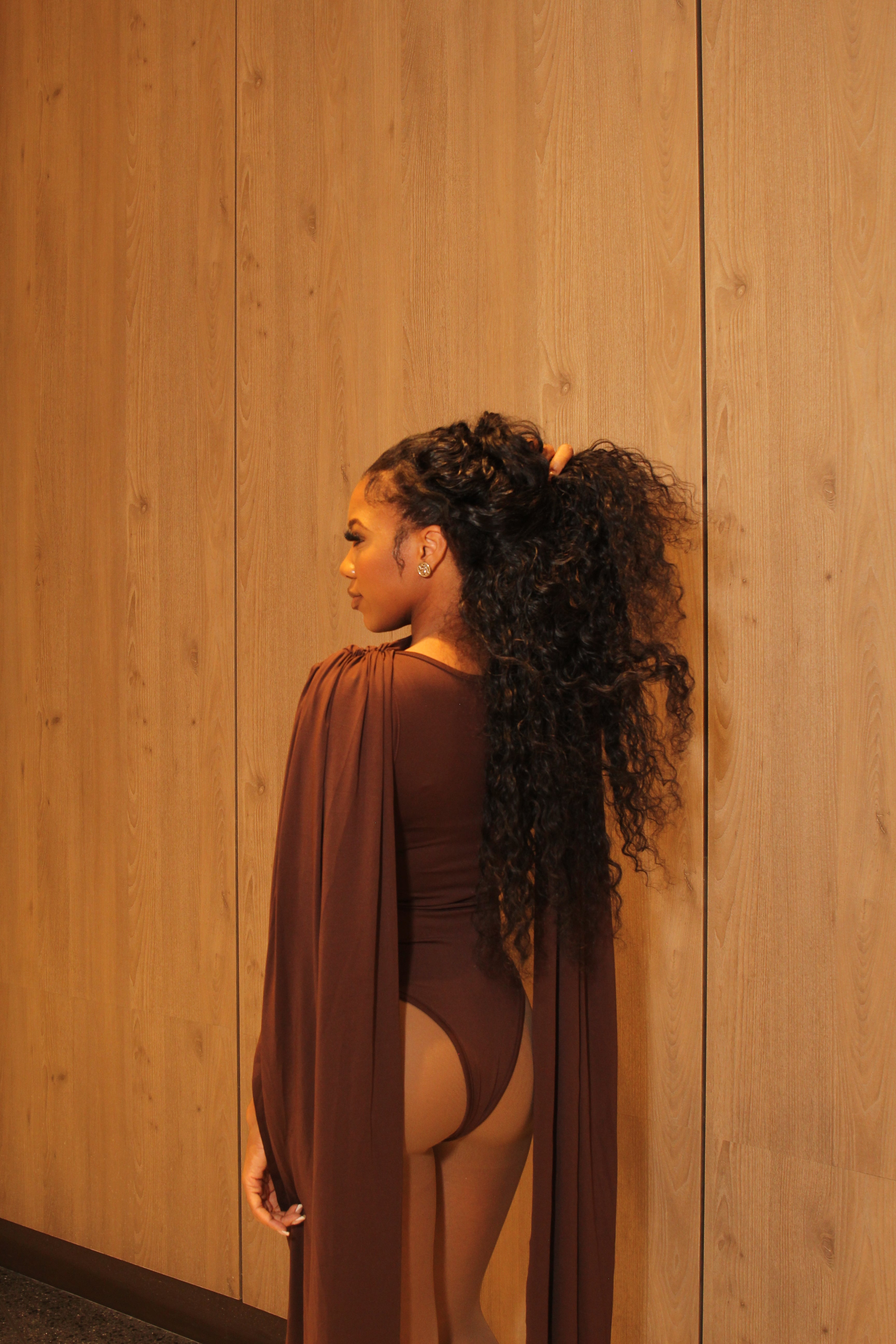 Brownin Bodysuit Top