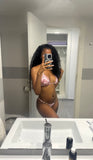 Pink metallic bathing suit