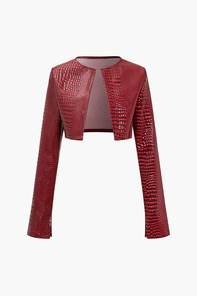 Cherry Bomb Crop Jacket Hover Image